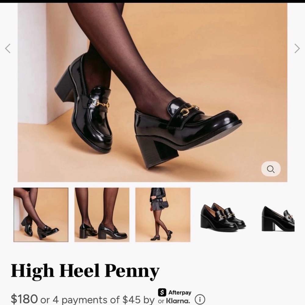Thursday Boot Co High Heel Penny loafers w horsebit - Picture 11 of 12